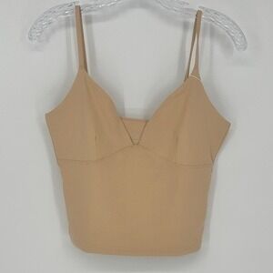 REORIA Nude Seamless Bralette Crop Tank Cami NWT Size Large
